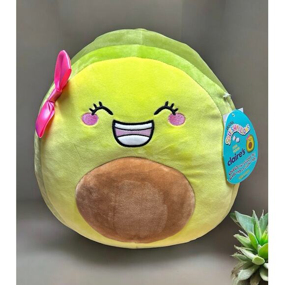 New Squishmallow Claire's Exclusive Aubrey Avocado Plush 12" 2020 New With Tags - Picture 1 of 12
